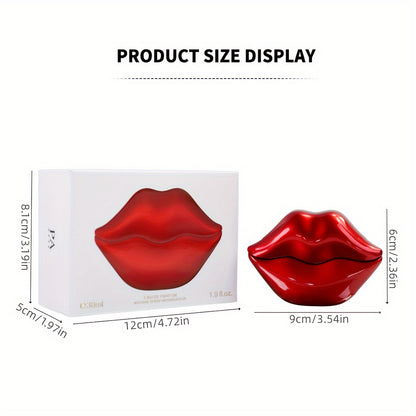 30ml Red Lip Shape Eau De Parfum - Intense & Invigorating Floral Fragrance for Women - Lingering Scent for Romantic Dates & Daily Glamour - A Charming Gift Idea for Her