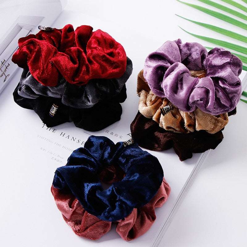 1PC Women Hair Bands Ponytail Holder Scrunchies Tie Hair Rubber Band Headband Lady Hair Accessories