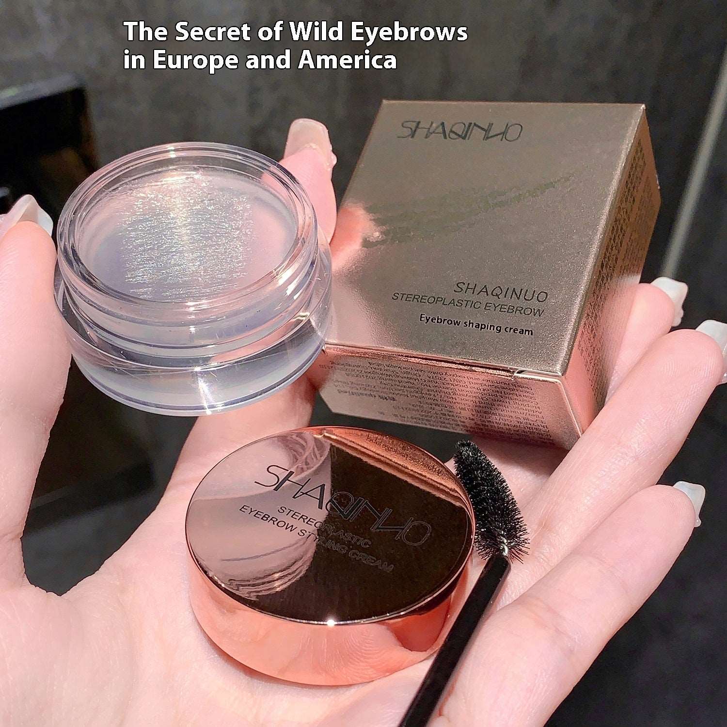 Three-dimensional Eyebrow Shaping Hair Styling Cream Waterproof Quick-drying Long-lasting Eyebrow Gel European And American Wild Eyebrow