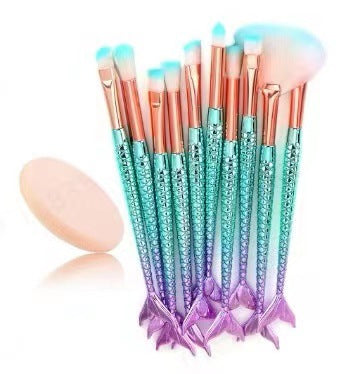 Gradient Mermaid Makeup Brush Set