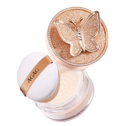 Long-Lasting Makeup Setting Powder - Lightweight, Smooth, Waterproof, Oil Absorbing - Perfect for Setting or Foundation