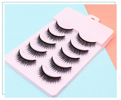 Natural Short Cross False Eyelashes Handmade Fake Eye Lashes Makeup USA - BEAUTY BOUTIQUE