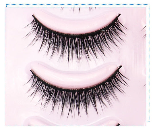 Natural Short Cross False Eyelashes Handmade Fake Eye Lashes Makeup USA - BEAUTY BOUTIQUE