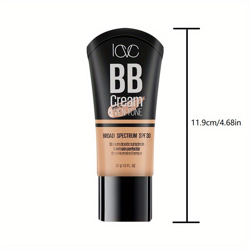 Full Coverage BB Cream Foundation - Hydrating, Waterproof, Long-Lasting Concealer for All Skin Types, Under 1 fl oz