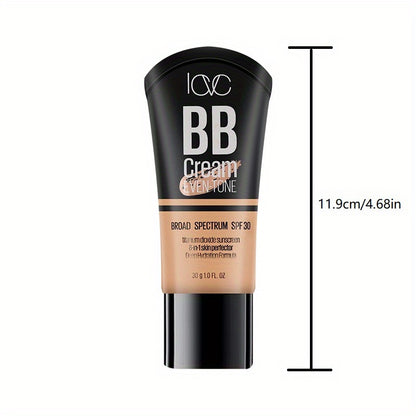 Full Coverage BB Cream Foundation - Hydrating, Waterproof, Long-Lasting Concealer for All Skin Types, Under 1 fl oz