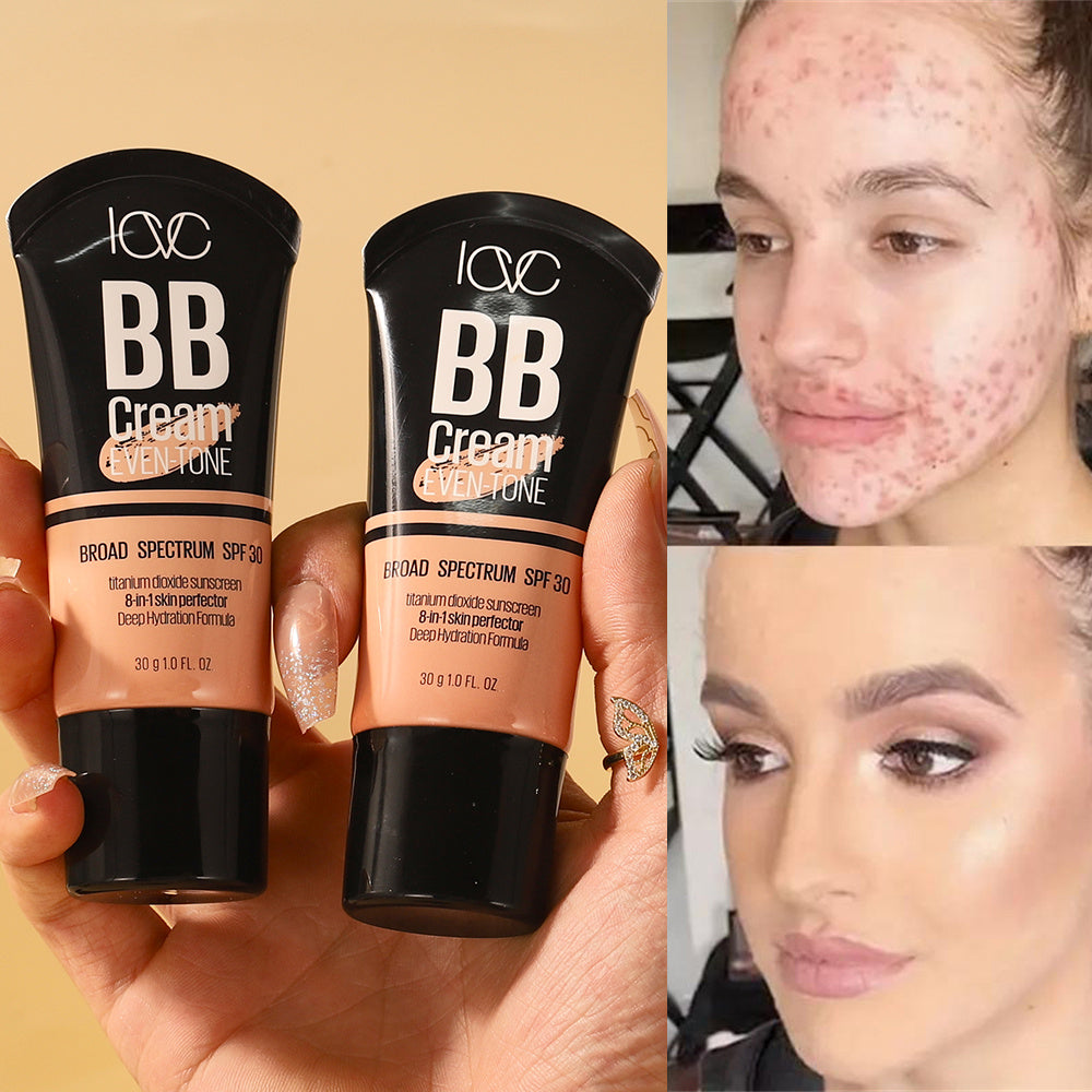 Full Coverage BB Cream Foundation - Hydrating, Waterproof, Long-Lasting Concealer for All Skin Types, Under 1 fl oz