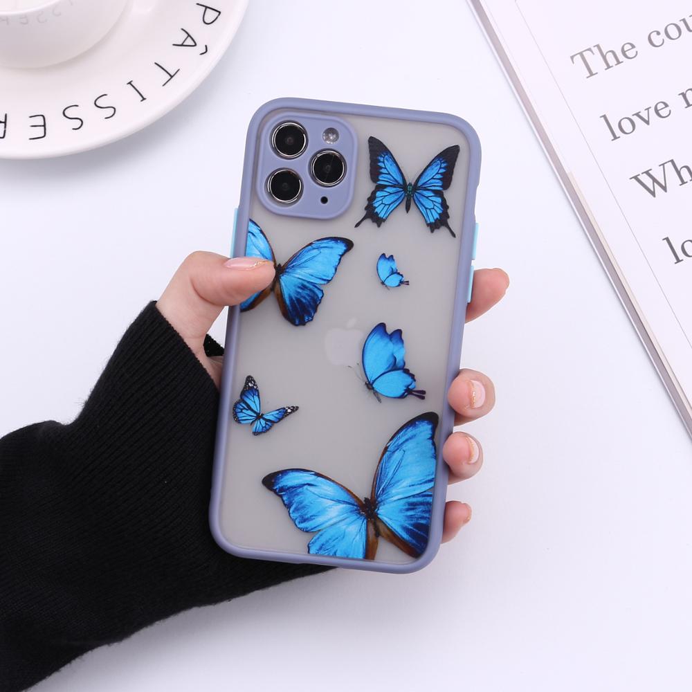 Cute 3D Relif Butterfly phone case for iphone 11 Pro Max XR XS MAX case silicone for iphone 7 8 Plus 12 pro max cover Christmas