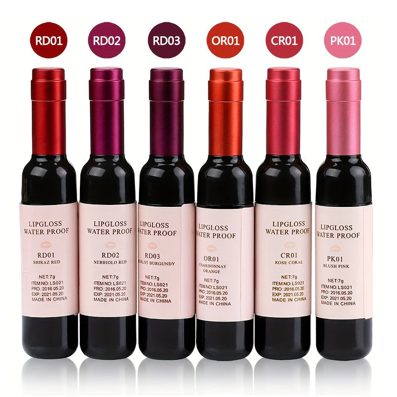 Red Wine Bottle Lip Glaze, Long-lasting Moisturizing And Not Easy To Fade Liquid Lipstick, Valentine's Day Gift, Daily Use