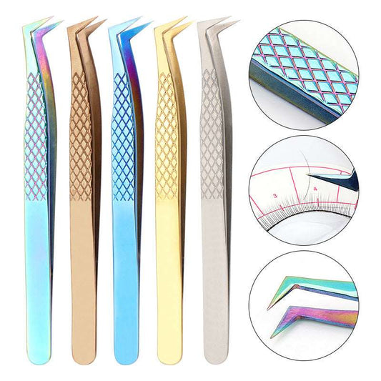 Grafting Eyelash Special Tweezers High Precision Fish Pattern Olecranon Tweezers Stainless Steel Eyelash Tweezers - BEAUTY BOUTIQUE