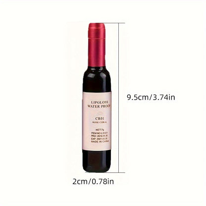 Red Wine Bottle Lip Glaze, Long-lasting Moisturizing And Not Easy To Fade Liquid Lipstick, Valentine's Day Gift, Daily Use