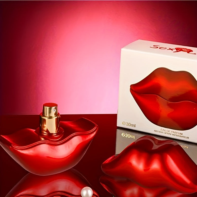 30ml Red Lip Shape Eau De Parfum - Intense & Invigorating Floral Fragrance for Women - Lingering Scent for Romantic Dates & Daily Glamour - A Charming Gift Idea for Her