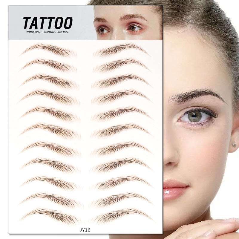 Waterproof 6D Eyebrow Tattoo Semi-Permanent Embroidery Natural Long Lasting Fake Eyebrow