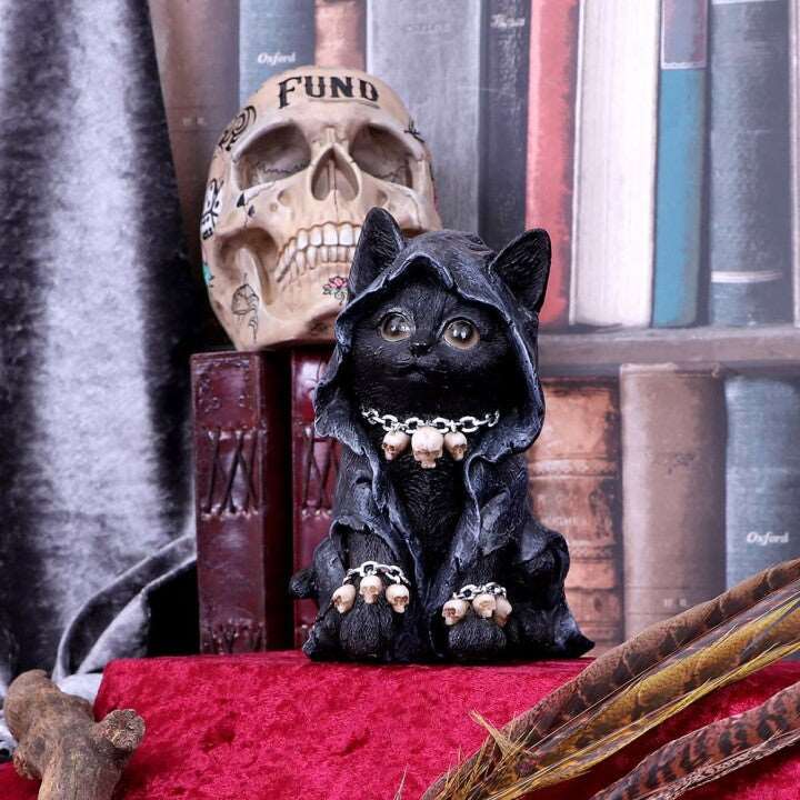 Gothic Cat Witch Death Decoration