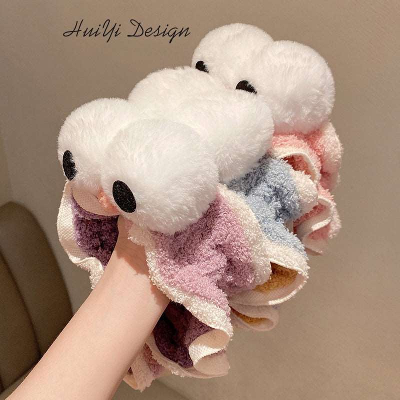 Face Wash Hair Band Hair Accessories Korean Version Cute Big Eyes Hair Band Plush Wash Hair Band Personalized Hair Accessories