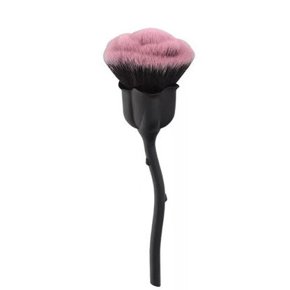 Playful Rose Face Powder Makeup Brush - Pink & Black