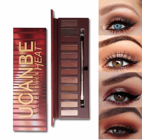 Hot Sale Molten Rock Heat Eye Shadow Makeup Palette Nude Shimmer Matte Smoky Eyeshadow Red Brown Pumpkin Cosmetics - BEAUTY BOUTIQUE