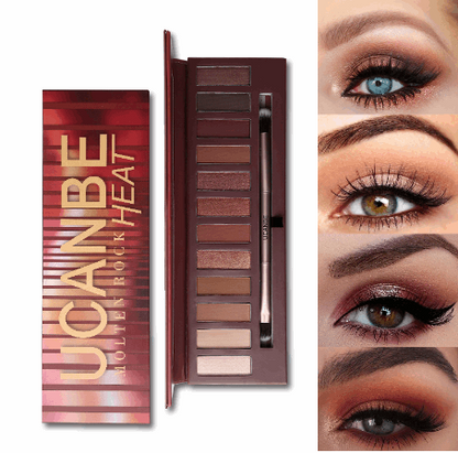 Hot Sale Molten Rock Heat Eye Shadow Makeup Palette Nude Shimmer Matte Smoky Eyeshadow Red Brown Pumpkin Cosmetics - BEAUTY BOUTIQUE