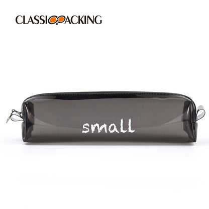 Korean Simple Style Solid Color Stationery Storage Bag TPU Waterproof Zipper Bag Exam Student Supplies Transparent Pencil Bag