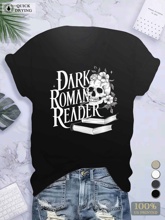 Gothic Charm Plus Size Cotton T-Shirt for Dark Romantic Readers