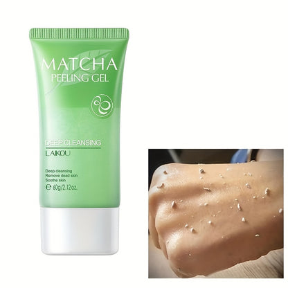 Face Exfoliator Matcha Peeling Gel, Body Facial Scrub Deep Clean For Dry & Flaky Skin, Blackheads & Unclogs Pores Matcha Extract, Firming Pores & Nourishing The Dry Skin, Non-Scrub Exfoliation For Women & Men For Men And Women Daily Care