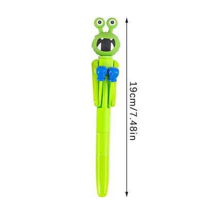 Funny Boxing Pen Vampire Pumpkin Monster Snowman Santa Claus Ballpoint Pen Decompression Toy Tricky Toys Stationery Supplies