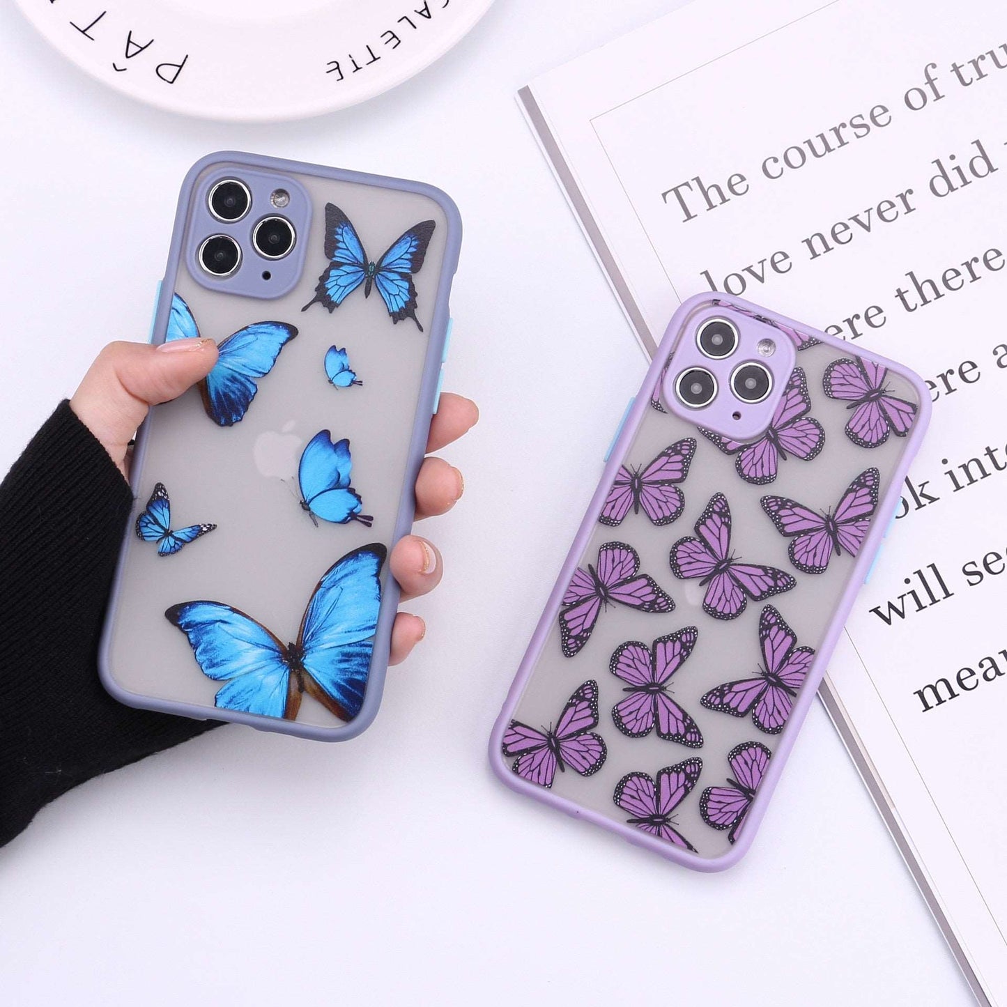 Cute 3D Relif Butterfly phone case for iphone 11 Pro Max XR XS MAX case silicone for iphone 7 8 Plus 12 pro max cover Christmas