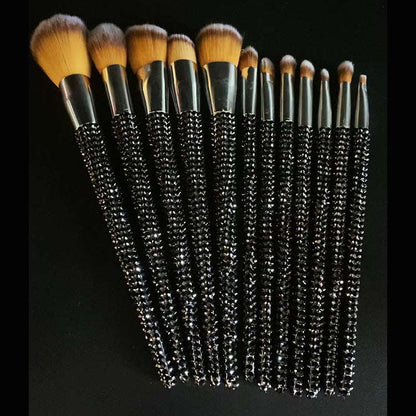 Diamond 12 Gems Makeup Beauty Tool Loose Powder Brush Repairing Concealer Brush