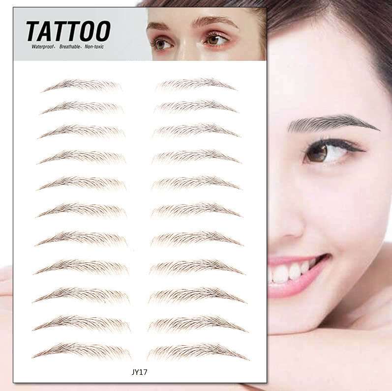 Waterproof 6D Eyebrow Tattoo Semi-Permanent Embroidery Natural Long Lasting Fake Eyebrow