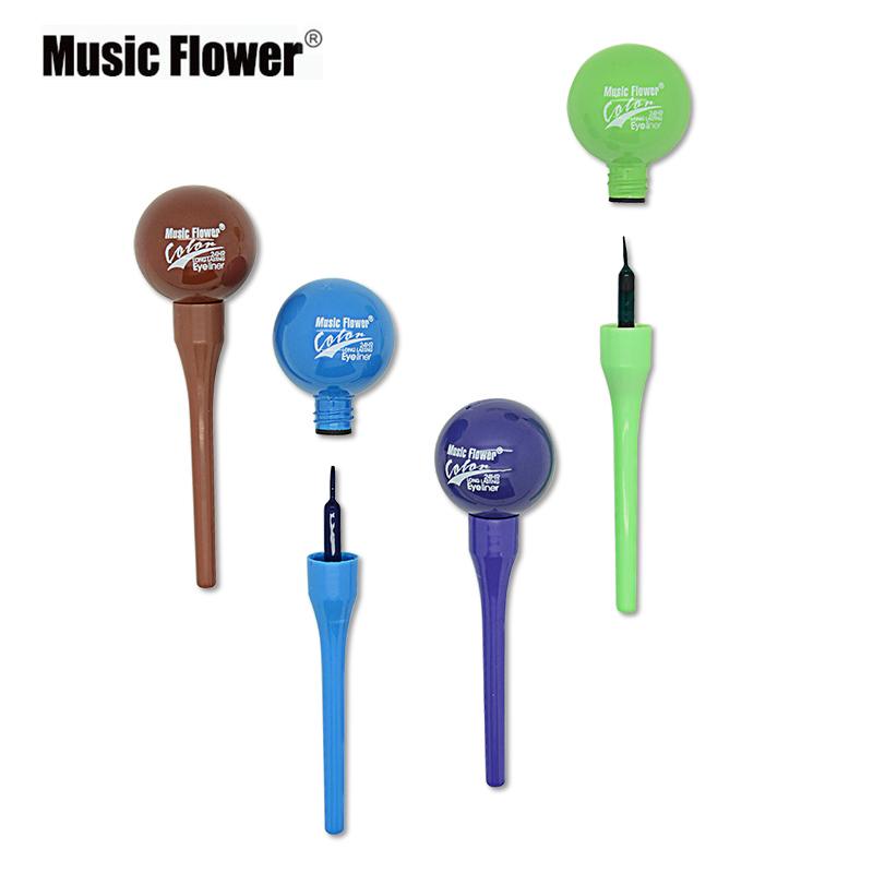 Music Flower Waterproof Liquid Eyeliner Pencil Lollipop Shape 24HR Long Lasting Eye Liner Pen Cosmetics Eye Makeup Set