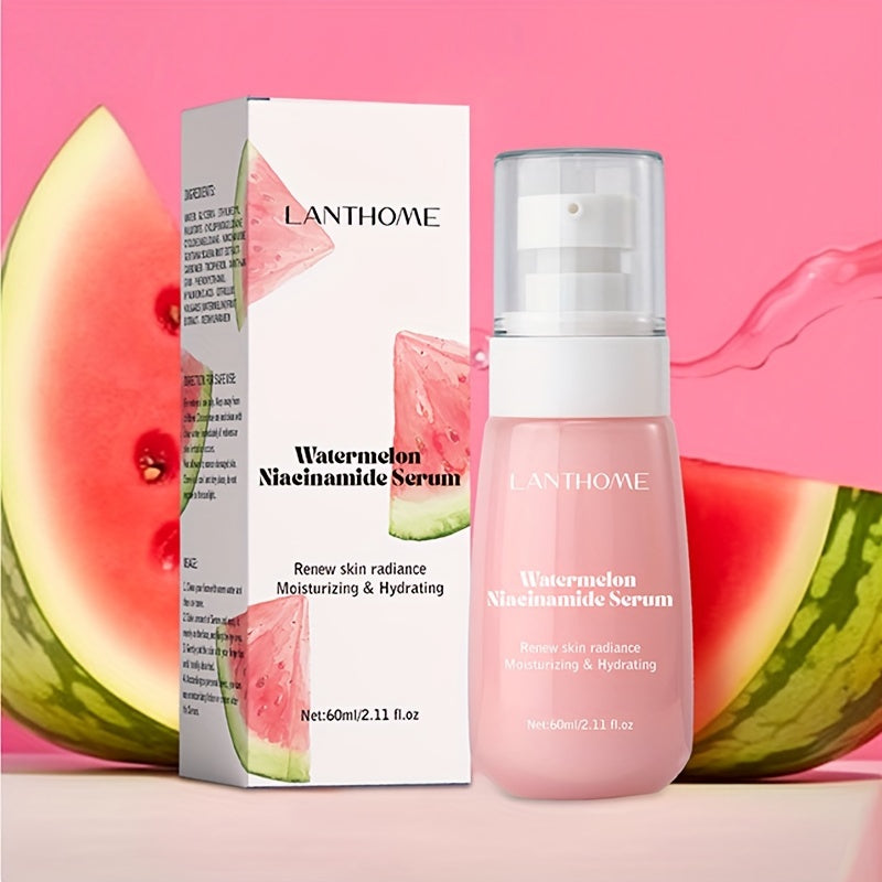 Watermelon Niacinamide Serum: Hydrating & Brightening Facial Serum with Hyaluronic Acid - 60ml/2.11 fl oz