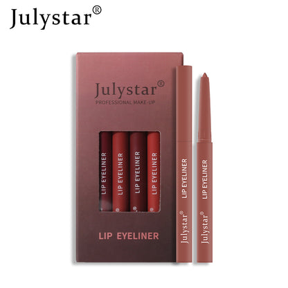 Lipstick Pink Six Pack Lipstick Pen Waterproof Matte Velvet Fog Rotary Lipliner