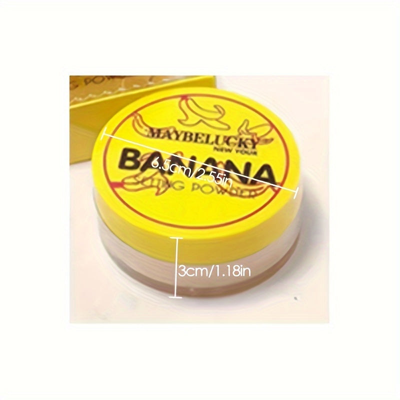 Banana Setting Powder - Oil Control Loose Baking Setting Powder, Minimizes Pores And Fine Lines Matte Finish Long Lasting Natural Face Makeup, Lightweight Yellow Loose Powder For All Skin Tones