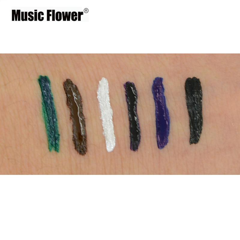 Music Flower Waterproof Liquid Eyeliner Pencil Lollipop Shape 24HR Long Lasting Eye Liner Pen Cosmetics Eye Makeup Set