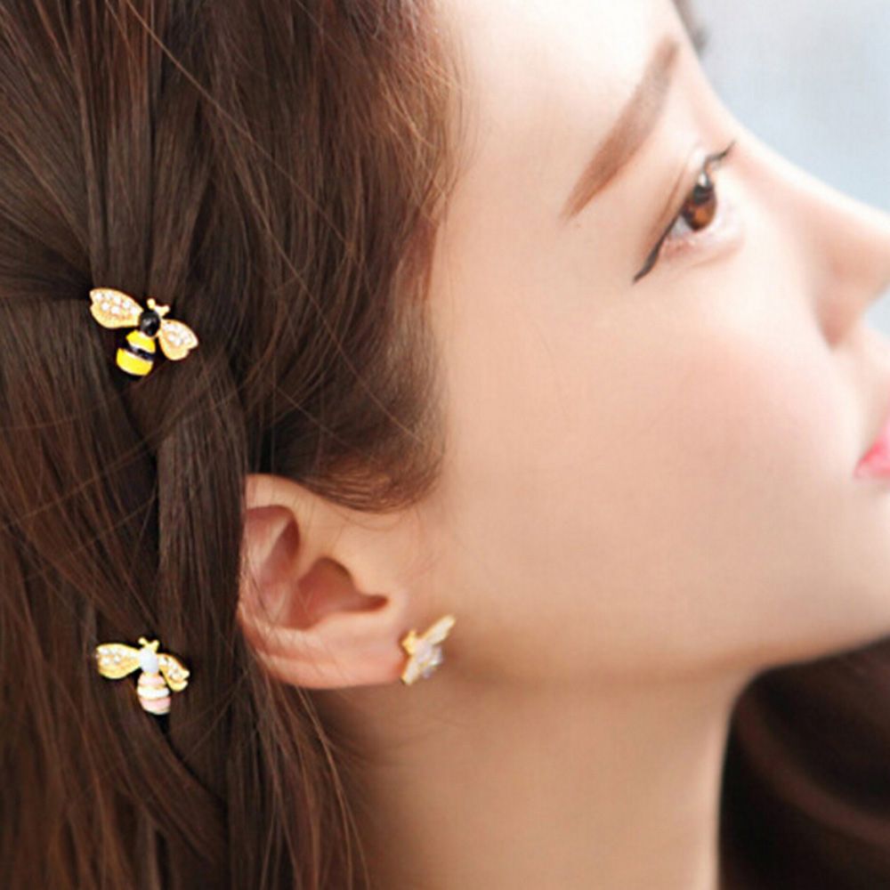 Cute Bee Rhinestone Hairgrip Girls Hair Accessories Hair Clip Lovely Hairpin Hair Ornaments Accessories women