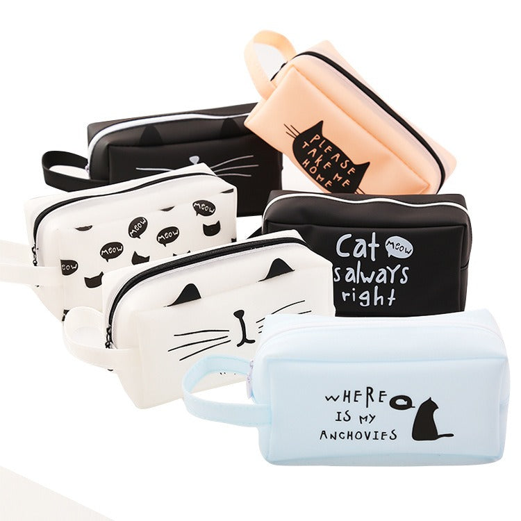 New Cat's Kingdom Pencil Bag Cartoon Cat Student Pencil Case Large Capacity Creative Stationery Box Pencil Bag