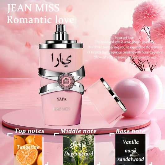 Jean Miss ASVD Eau de Toilette for Women - Formaldehyde-Free, 100ml Liquid Fragrance with Floral Scent, Perfume-Derived Essence, 5-15% Flavor Concentration, Middle Eastern Aroma, 100ml