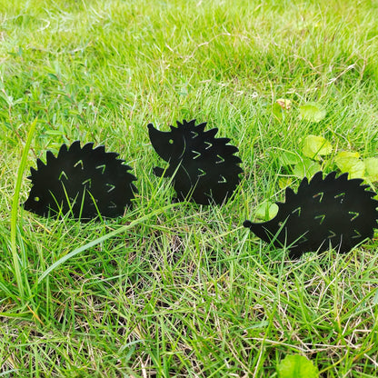 1pc, Yard Sign Stakes Metal Arrangement Ornaments Garden Yard Metal Animal Ornaments Hollow Out Silhouette Hedgehog Metal Crafts