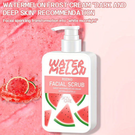 Rozino Watermelon Facial Scrub 150Ml - Deep Pore Cleansing & Hydration, Gentle On All Skin Types, Hypoallergenic With Honey Extract