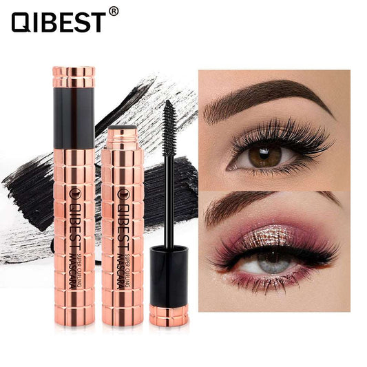 QIBEST Charming Curling Mascara Waterproof And Not Smudged, Big Eyes 4D Mascara