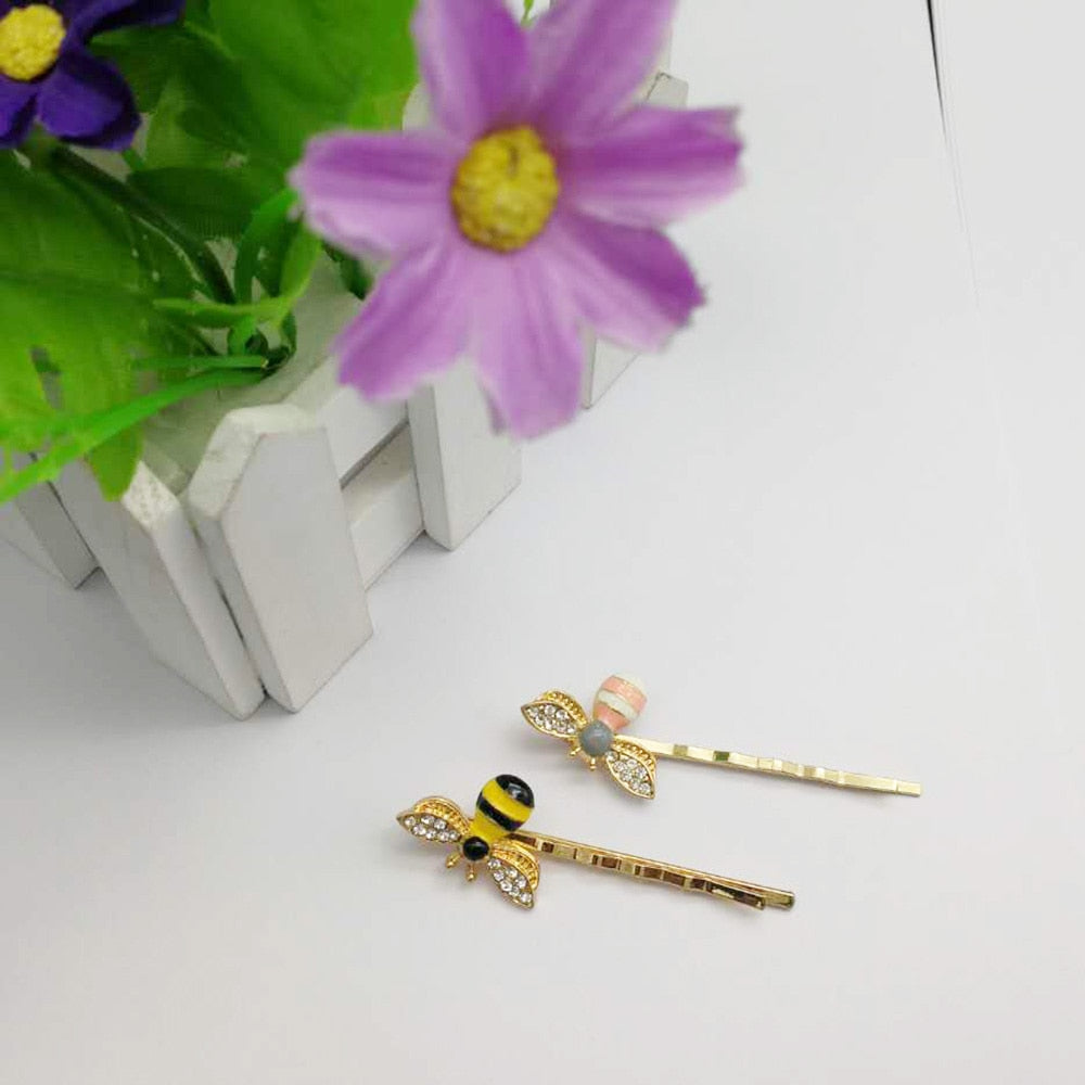 Cute Bee Rhinestone Hairgrip Girls Hair Accessories Hair Clip Lovely Hairpin Hair Ornaments Accessories women