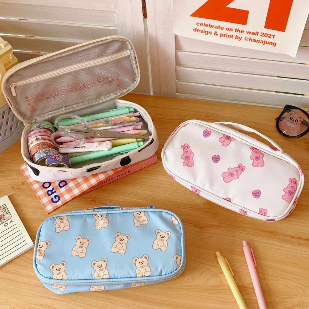 Large Capacity Pencil Case Ins Wind Japanese Original High Value Stationery Storage Bag Cute Sweet Student Pencil Case Trend