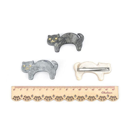 Women Animals Hair Accessories Solid Color Cartoon Cat Hairpins Jewelry Acrylic Buckbill Hair Clip Headwear