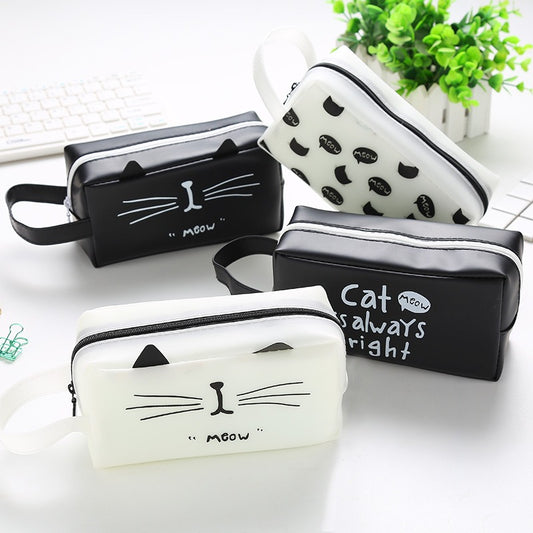 New Cat's Kingdom Pencil Bag Cartoon Cat Student Pencil Case Large Capacity Creative Stationery Box Pencil Bag