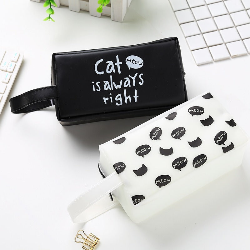 New Cat's Kingdom Pencil Bag Cartoon Cat Student Pencil Case Large Capacity Creative Stationery Box Pencil Bag