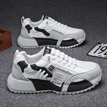 Spring New Men's Shoes with Low Top and Bottom Shoes Live Broadcast Leather Sports Shoes Running and Leisure Men's Shoes