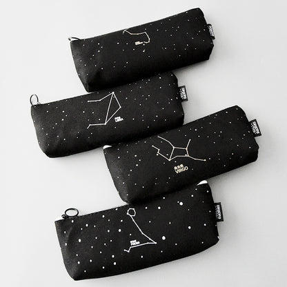 Fresh Pencil Bag Student Cotton and Linen Pencil Bag Female Constellation Stationery Bag