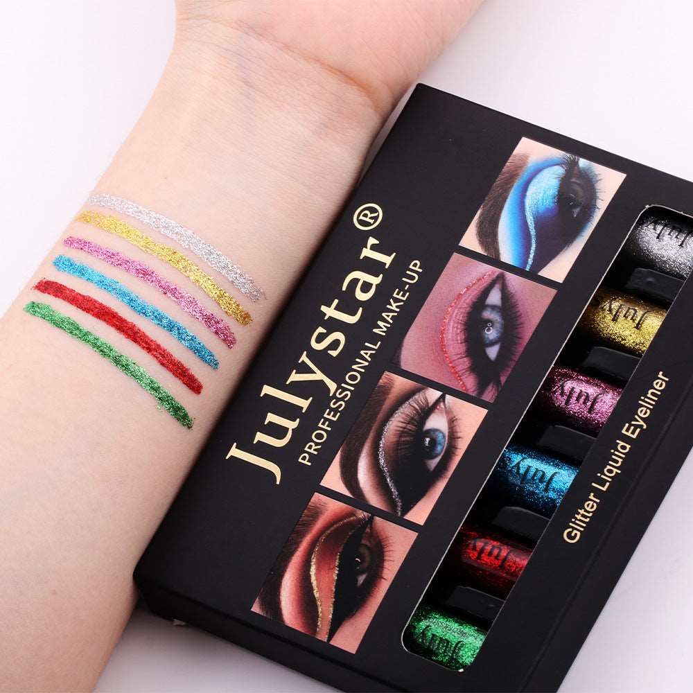 Colorful Extra Fine eyeliner Pen eyeliner Set Waterproof Colorless White Pearl Eyeliner