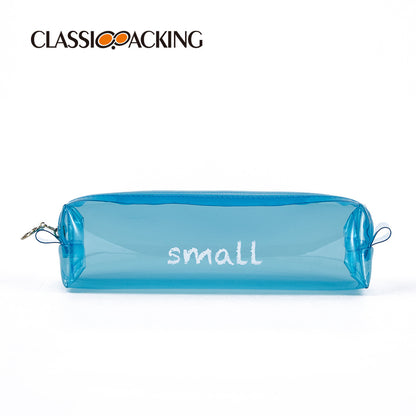 Korean Simple Style Solid Color Stationery Storage Bag TPU Waterproof Zipper Bag Exam Student Supplies Transparent Pencil Bag