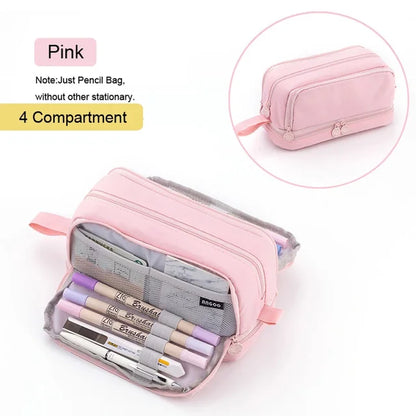 Student essential learning supplies multifunctional large capacity stationery bag pencil case