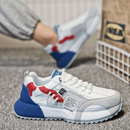 Spring New Men's Shoes with Low Top and Bottom Shoes Live Broadcast Leather Sports Shoes Running and Leisure Men's Shoes